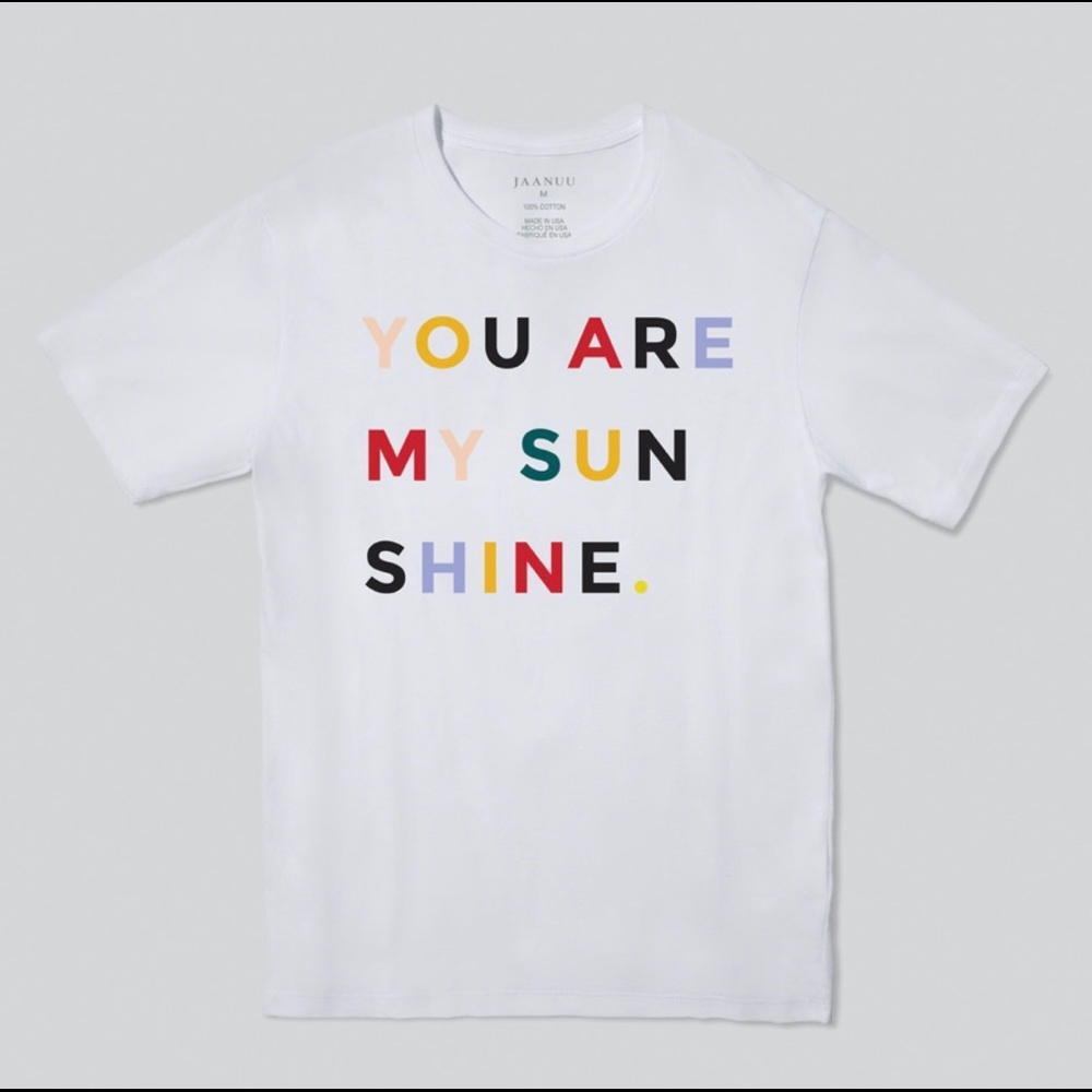 White Jaanuu kids unisex sunshine t-shirt top